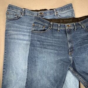 Wrangler Authentics Straight Leg Jeans 42x29 Stretch Denim Bundle Lot 2